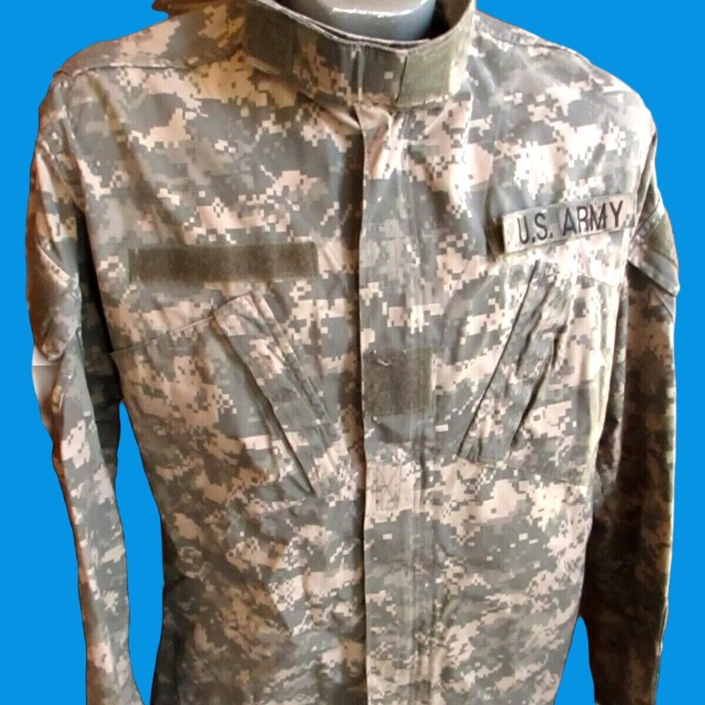 Medium X-Long U.S. Army Jacket Combat Uniform Digital Camo Ripstop Nylon Cotton